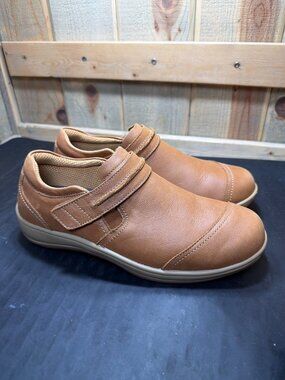 Orthofeet Women Tan Leather Comfort Orthopedic Walking Shoes Size 9 US 40 EU NWO